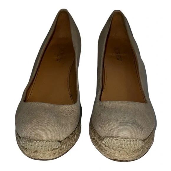 J Crew Beige Espadrille Wedges - Picture 5 of 16